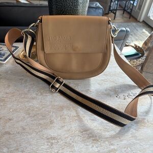 Ted Baker Beige Crossbody Bag with Striped Strap